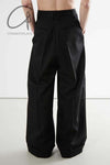 HED MAYNER extended trousers AW22_P57_BLK/WO